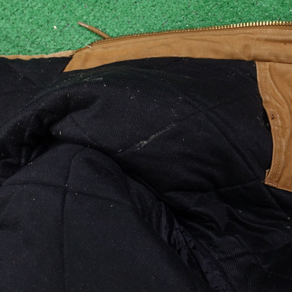 VINTAGE CARHARTT J140 BRN DUCK‎ CANVAS HOODED JACKET MENS 3XL **READ** - Picture 12 of 16